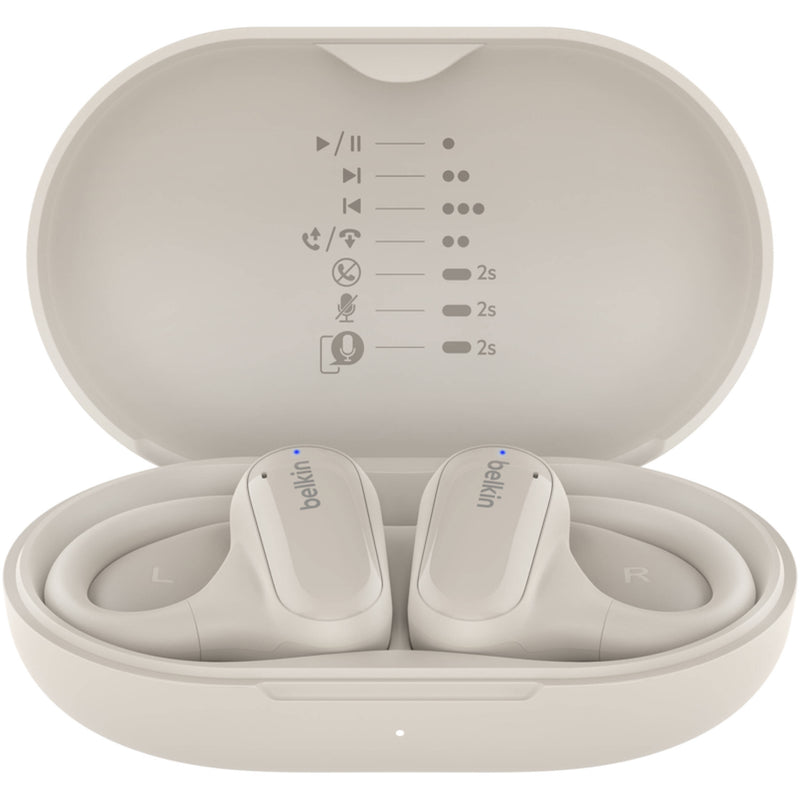 Belkin SoundForm ClearFit True Wireless Open-Ear Earbuds (Sand)