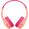 Belkin SoundForm Mini Wireless On-Ear Headphones for Kids (Pink, USB-C)