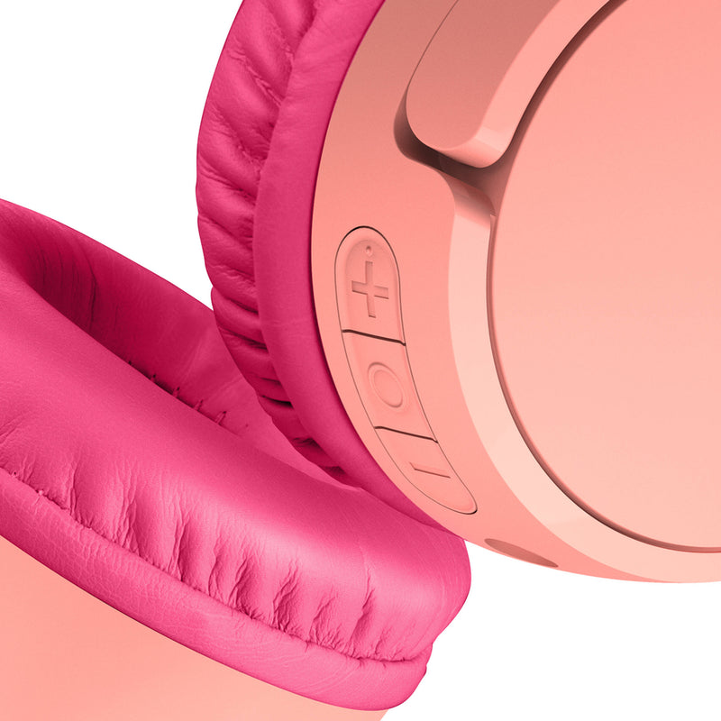 Belkin SoundForm Mini Wireless On-Ear Headphones for Kids (Pink, USB-C)