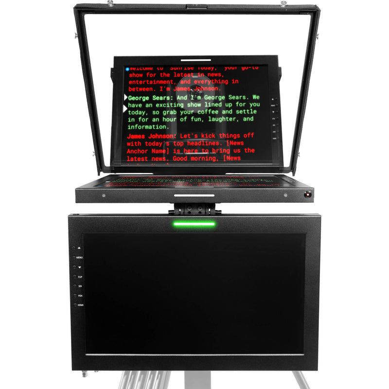 ikan 19" PTZ Teleprompter with Widescreen Monitor & 19" Talent Monitor Kit