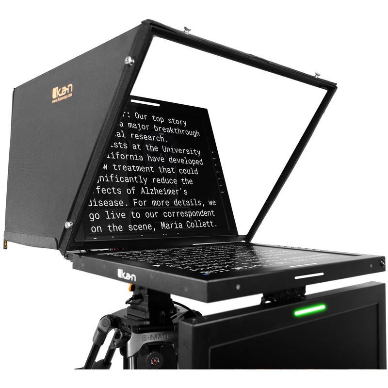 ikan 19" PTZ Teleprompter with Widescreen Monitor & 19" Talent Monitor Kit