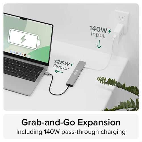 Plugable 9-in-1 USB-C Hub with 4K HDMI and 140W Power Delivery Charging