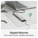 Plugable 9-in-1 USB-C Hub with 4K HDMI and 140W Power Delivery Charging