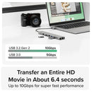 Plugable 9-in-1 USB-C Hub with 4K HDMI and 140W Power Delivery Charging