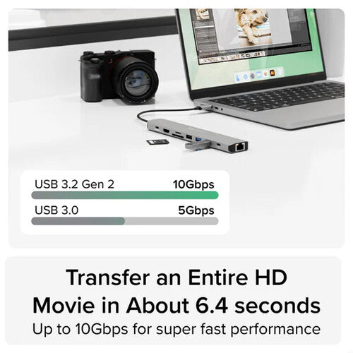 Plugable 9-in-1 USB-C Hub with 4K HDMI and 140W Power Delivery Charging