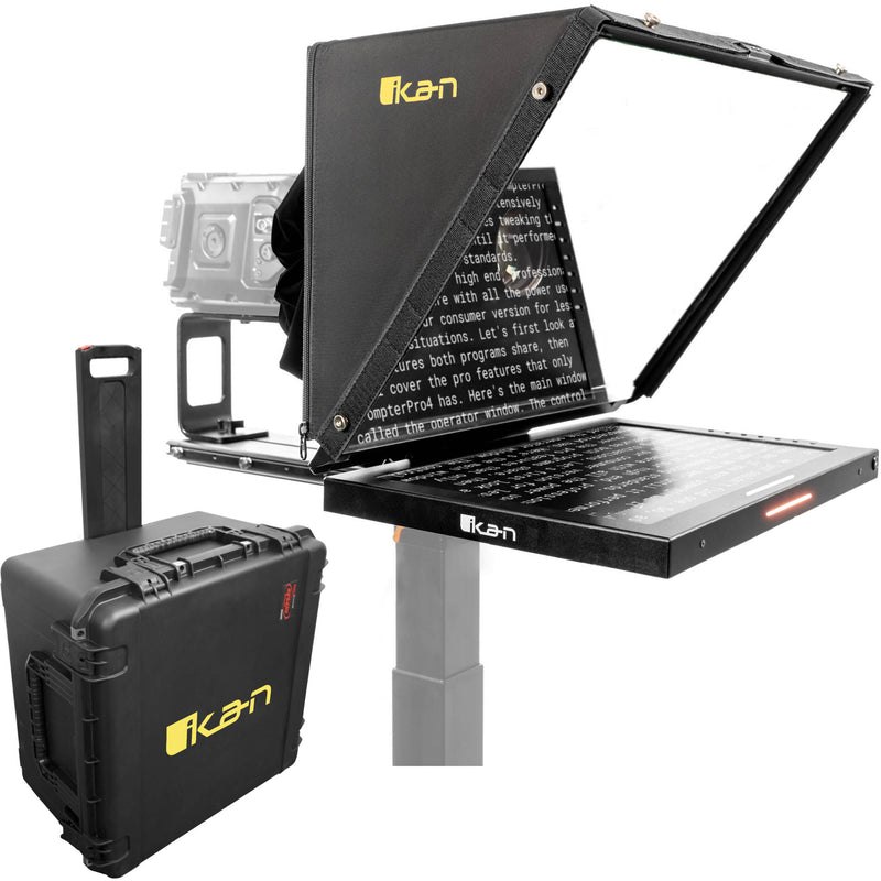 ikan 19" Teleprompter with Widescreen Script Monitor & Travel Kit