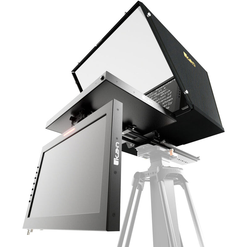ikan Professional 17" High-Bright PTZ Teleprompter with 19" Widescreen Talent Monitor