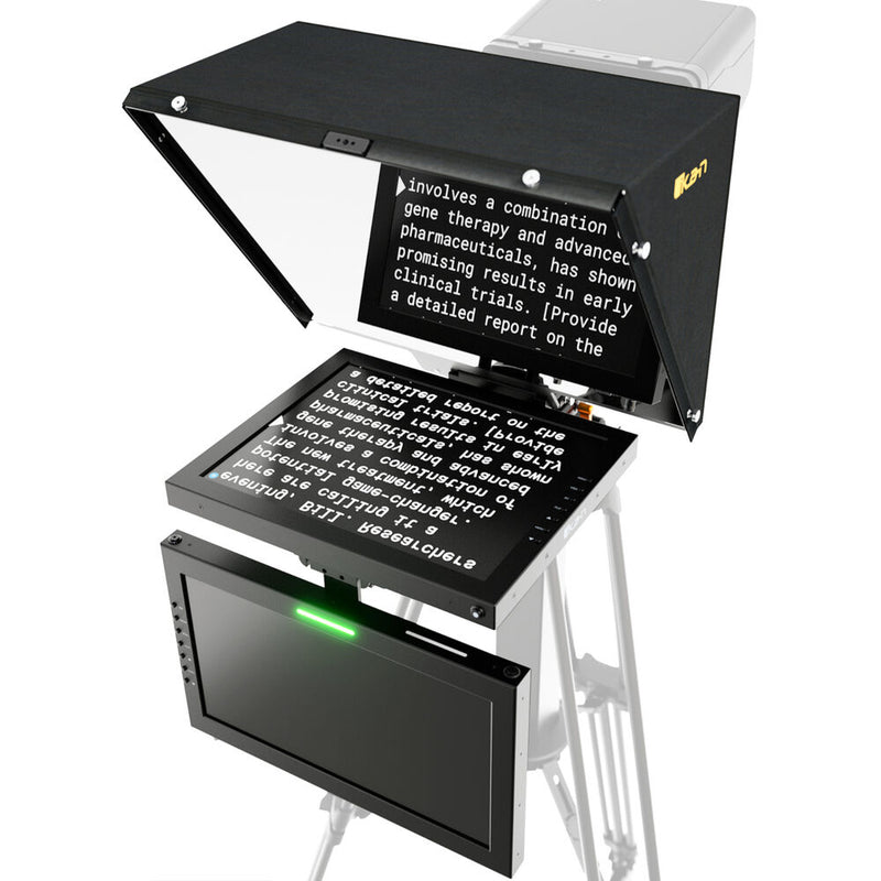 ikan PT4700-TM-V2 Professional 17" High-Bright Teleprompter with 19" Widescreen Talent Monitor