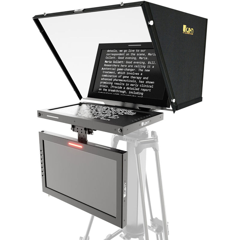 ikan Professional 15" SDI PTZ Widescreen Teleprompter Travel Kit with Talent Monitor