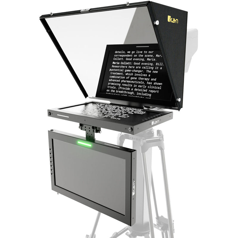 ikan Professional 15" SDI Teleprompter with Widescreen Tally Monitor & Talent Monitor