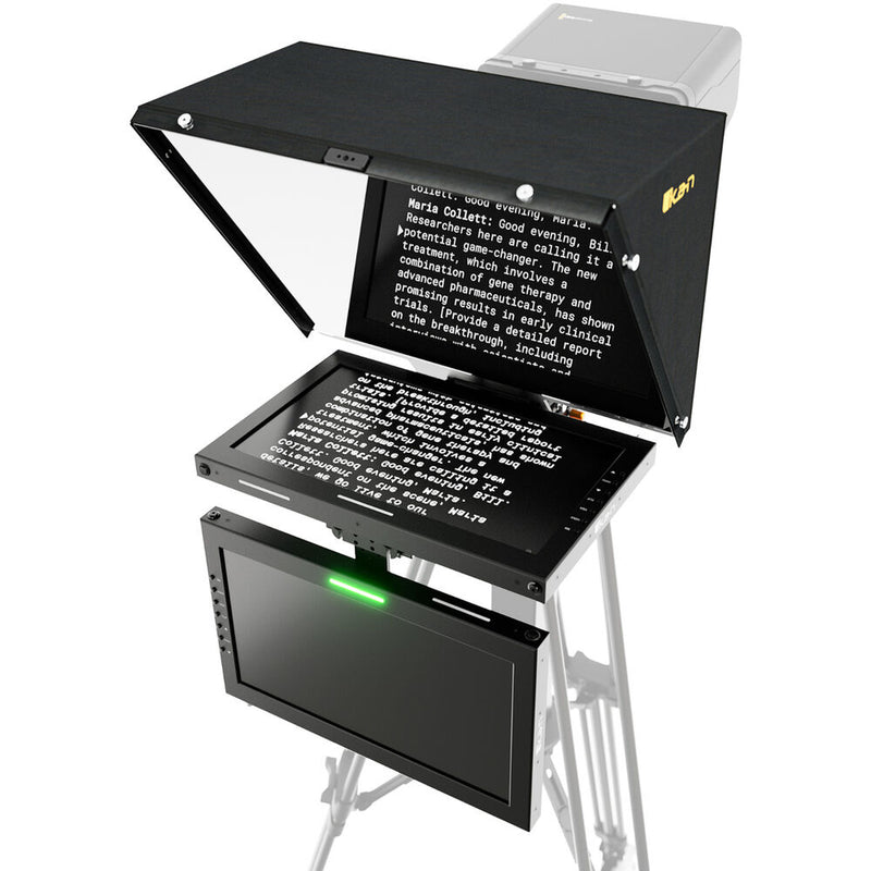 ikan Professional 15" SDI Teleprompter with Widescreen Tally Monitor & Talent Monitor