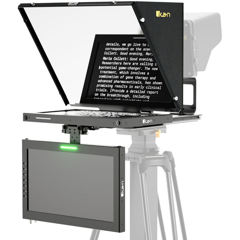 ikan Professional 15" SDI Teleprompter with Widescreen Tally Monitor & Talent Monitor
