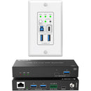 DVDO 2-Host USB-C & USB 3.2 Gen 1 100m Extender over HDBaseT (WP TX to Box RX)