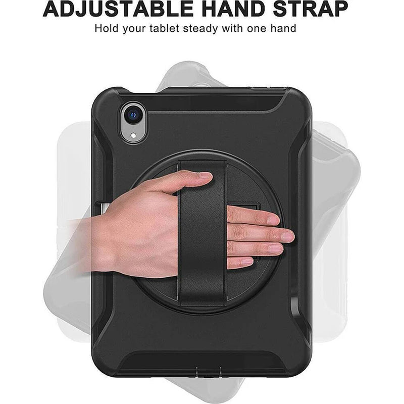 Sahara Case Raider Series Heavy-Duty Hand Strap Case for Apple iPad mini A17 Pro/6th Gen 2021