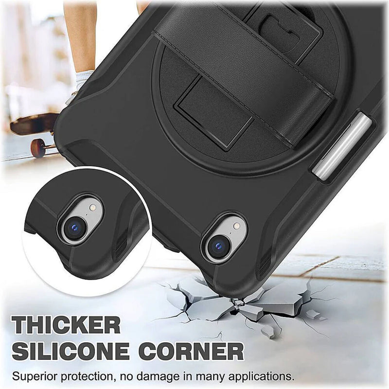 Sahara Case Raider Series Heavy-Duty Hand Strap Case for Apple iPad mini A17 Pro/6th Gen 2021