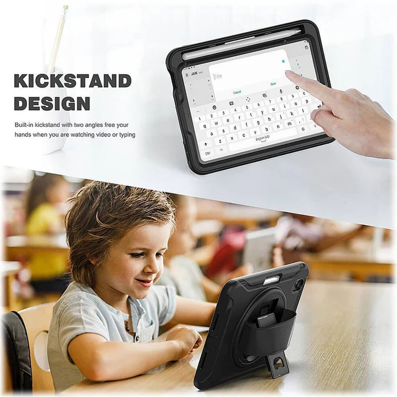 Sahara Case Raider Series Heavy-Duty Hand Strap Case for Apple iPad mini A17 Pro/6th Gen 2021
