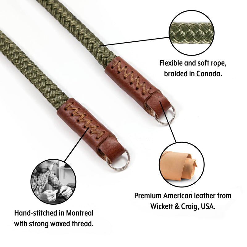 Fab' F8 Rope Camera Strap (Khaki, 47")
