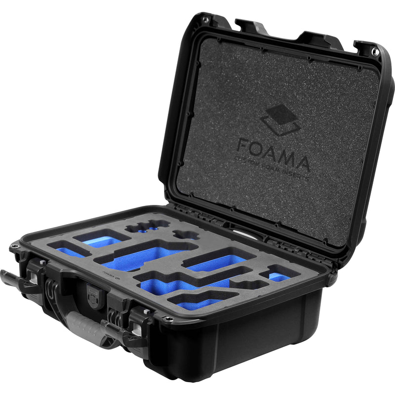 Foama Carry-On Hard Case with Foam Insert for Sony FX-3 (Black/Blue, 16L)