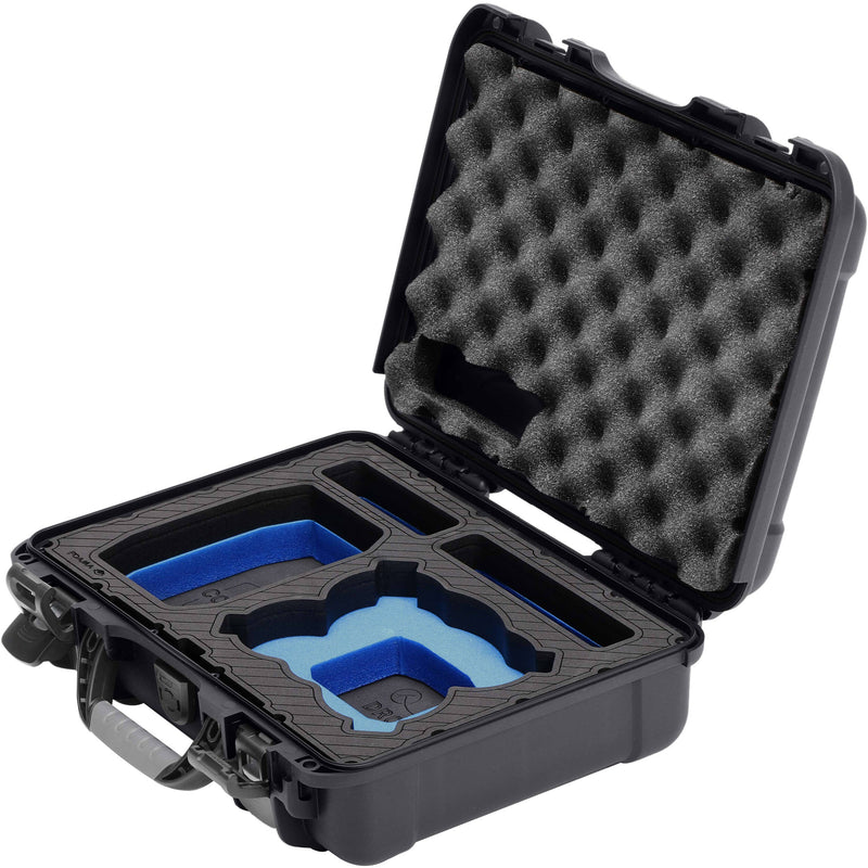 Foama Carry-On Hard Case with Foam Insert for DJI Neo Fly More Combo (Black/Blue, 8.2L)