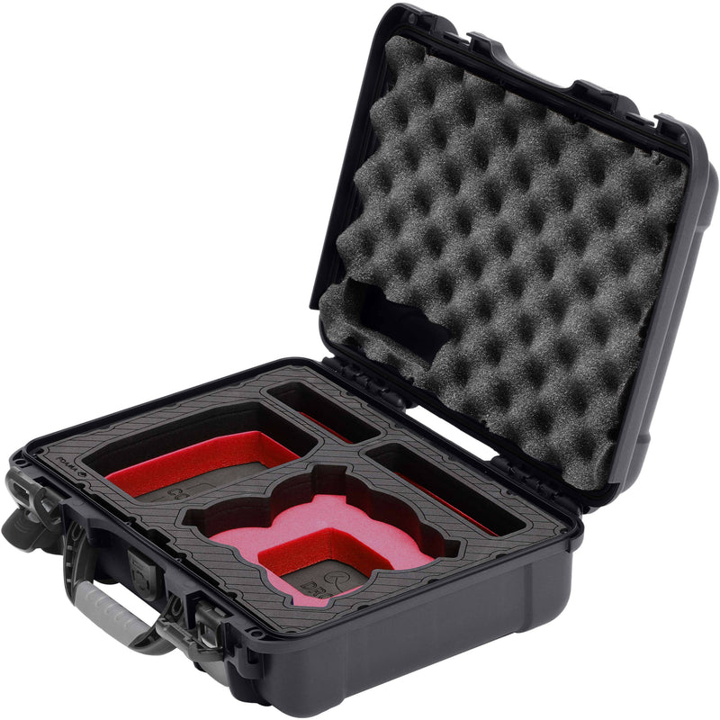 Foama Carry-On Hard Case with Foam Insert for DJI Neo Fly More Combo (Black/Red, 8.2L)