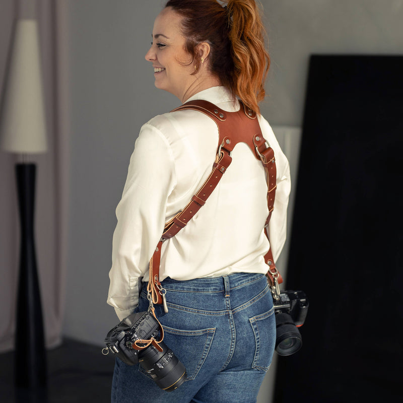 Fab' F22 Dual Camera Harness (Brown)