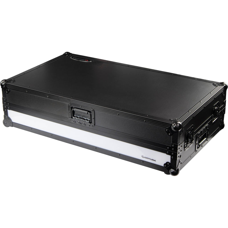 Odyssey LED Flight Effects Case for AlphaTheta XDJ-AZ with Glide-Style Platform and Corner Wheels (All Black, 1 RU)