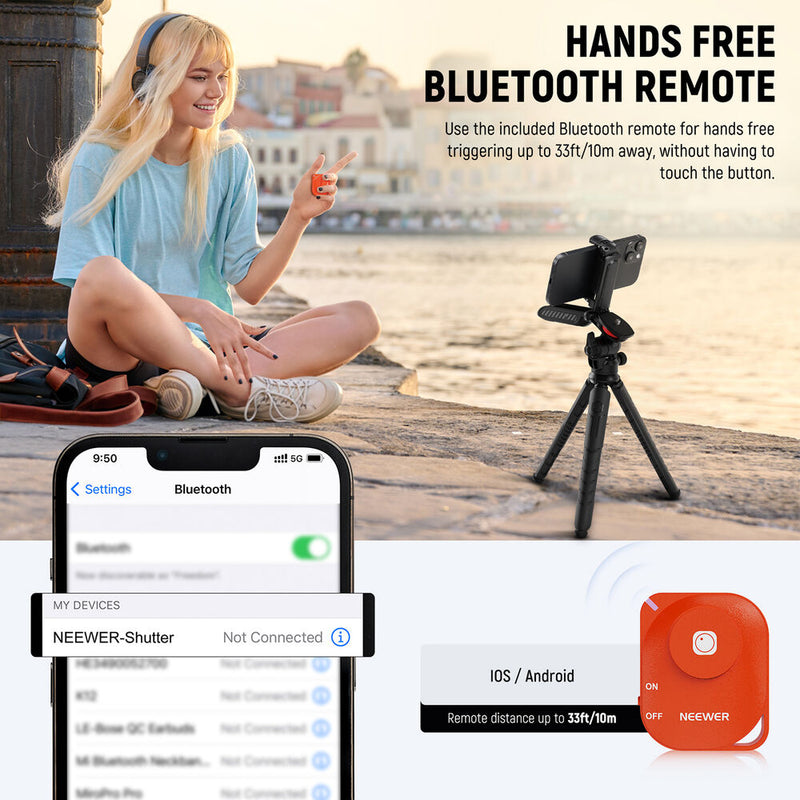 Neewer TP36 Mini Flexible Tripod with Ball Head & Remote