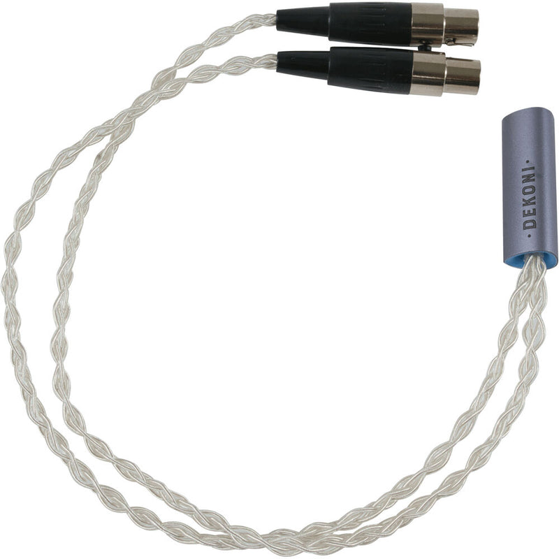 Dekoni Audio Dekoni Ensemble Postsplit 4-Pin Mini-XLR Connector with Silver Braided Cable