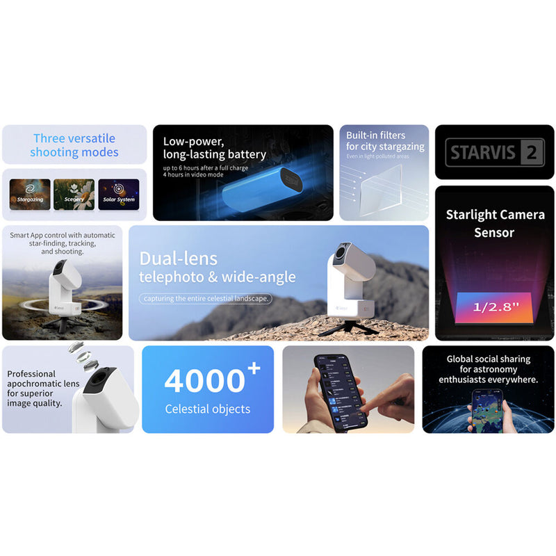 ZWO Seestar S30 30mm f/5 All-in-One Smart Telescope