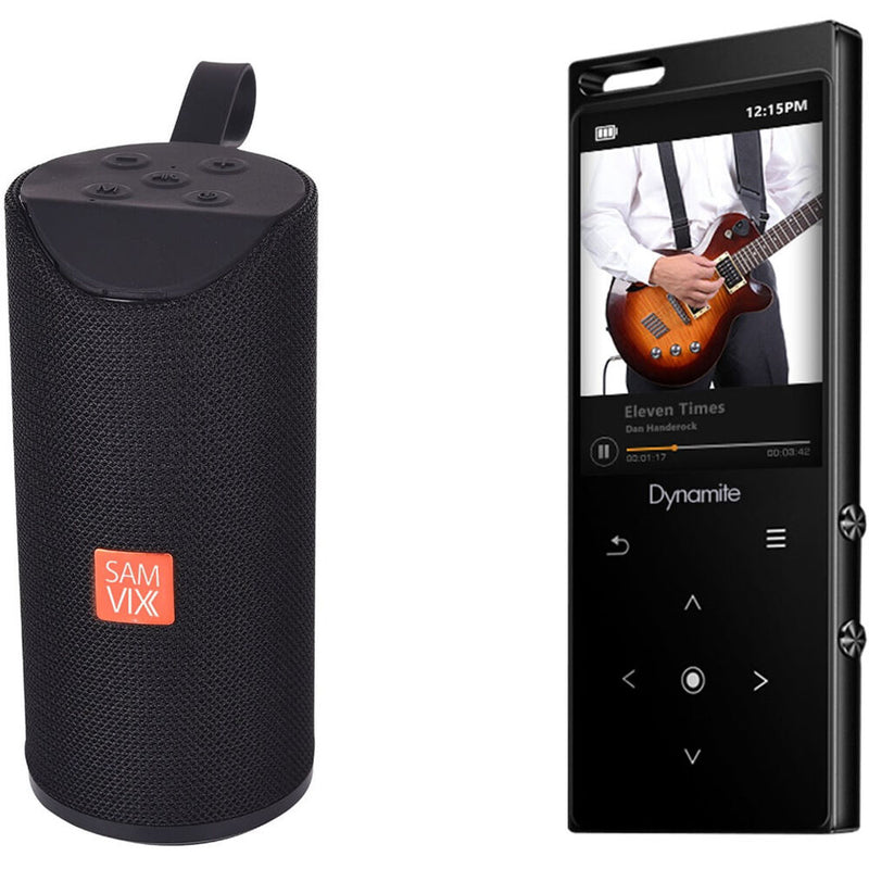 Samvix Dynamite 8GB Sport MP3 Player with Bluetooth Speaker (Black)