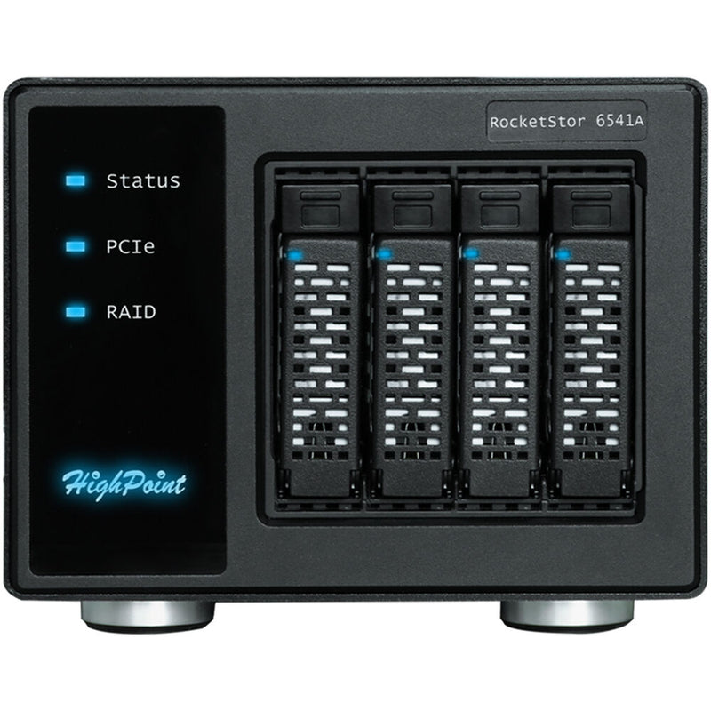 HighPoint Rocketstor 6541AW 4X U.2/U.3 Bay to PCIe 4.0x16 NVMe Raid Storage Enclosure
