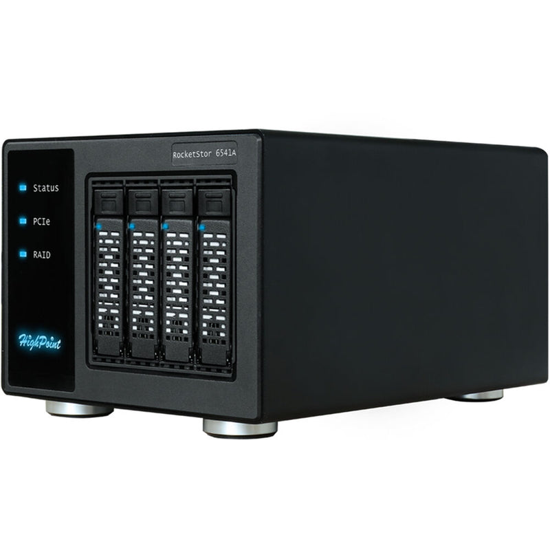 HighPoint Rocketstor 6541AW 4X U.2/U.3 Bay to PCIe 4.0x16 NVMe Raid Storage Enclosure