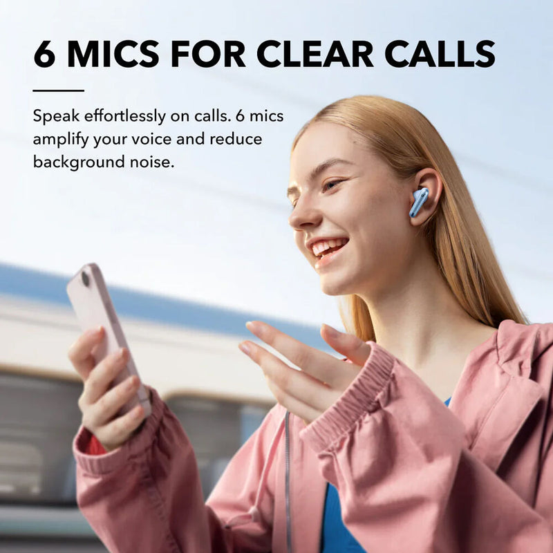 Soundcore by Anker Liberty 4 NC True-Wireless Noise-Canceling Earbuds (Light Blue)