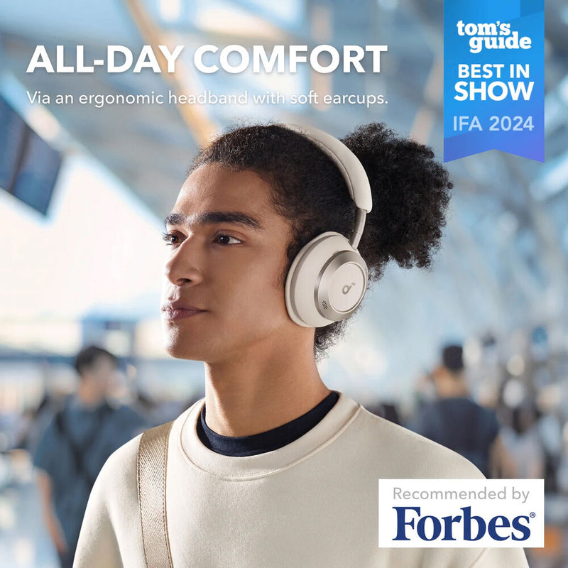 Soundcore by Anker Space One Pro Wireless Over-Ear Closed-Back Headphones (Cream White)