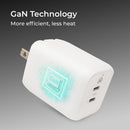IOGEAR GearPower Dual USB-C 65W GaN Charger