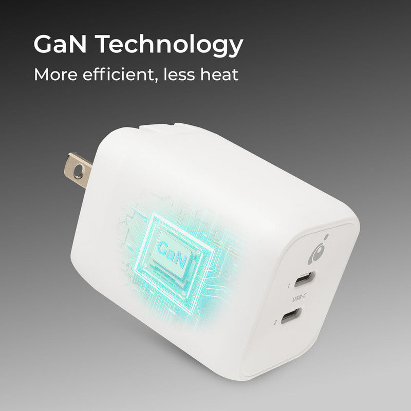 IOGEAR GearPower Dual USB-C 65W GaN Charger