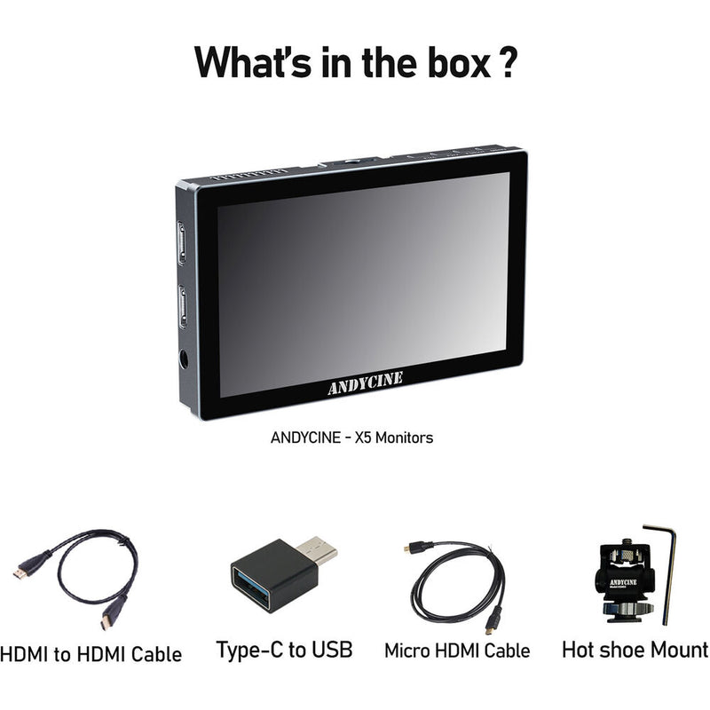 ANDYCINE X5 5.5" High-Brightness 4K HDMI Touchscreen Monitor