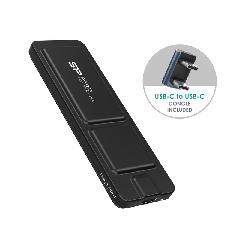 Silicon Power PX10 Plus Gen 2 Portable SSD (4TB, Black)