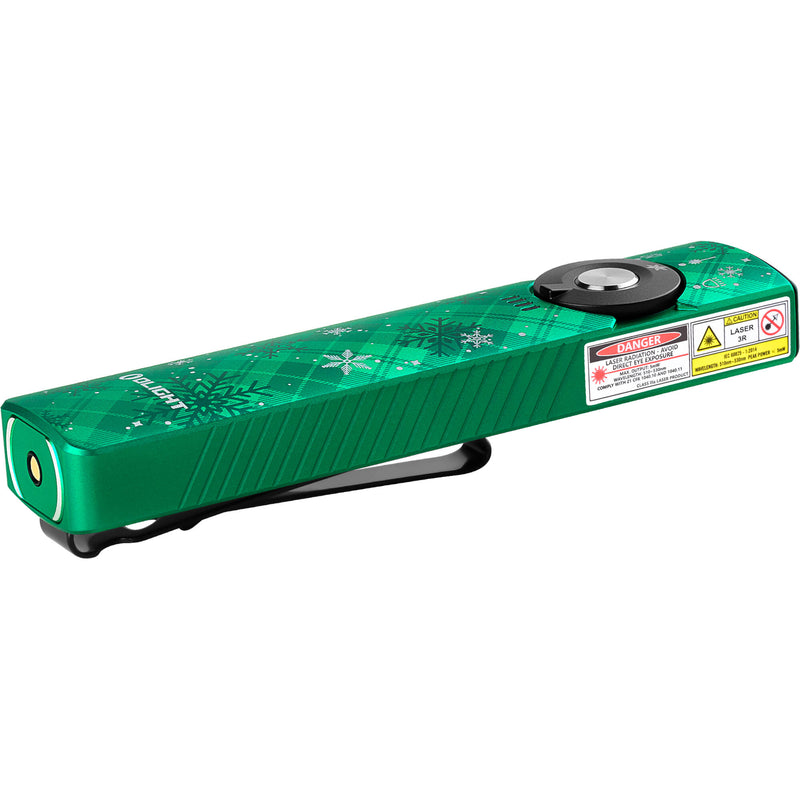 Olight Arkfeld Pro Class 3R Flashlight with LED Light, UV, and Laser (Snowflake Green)