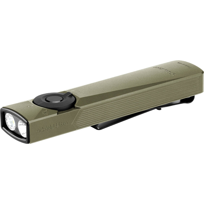 Olight Arkfeld Ultra Flashlight with UV and Green Laser (Neutral White Light, Olive Green)