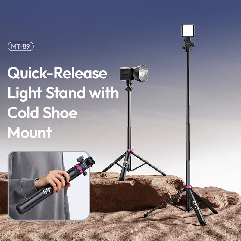 Ulanzi MT-89 Quick Release Light Stand with Cold Shoe Mount (Black)