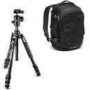 Manfrotto Befree Advanced Aluminum Travel Tripod with Ball Head and Advanced Gear Backpack III Kit
