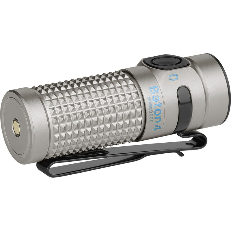 Olight Baton 4 Premium Edition LED Flashlight (Titanium)