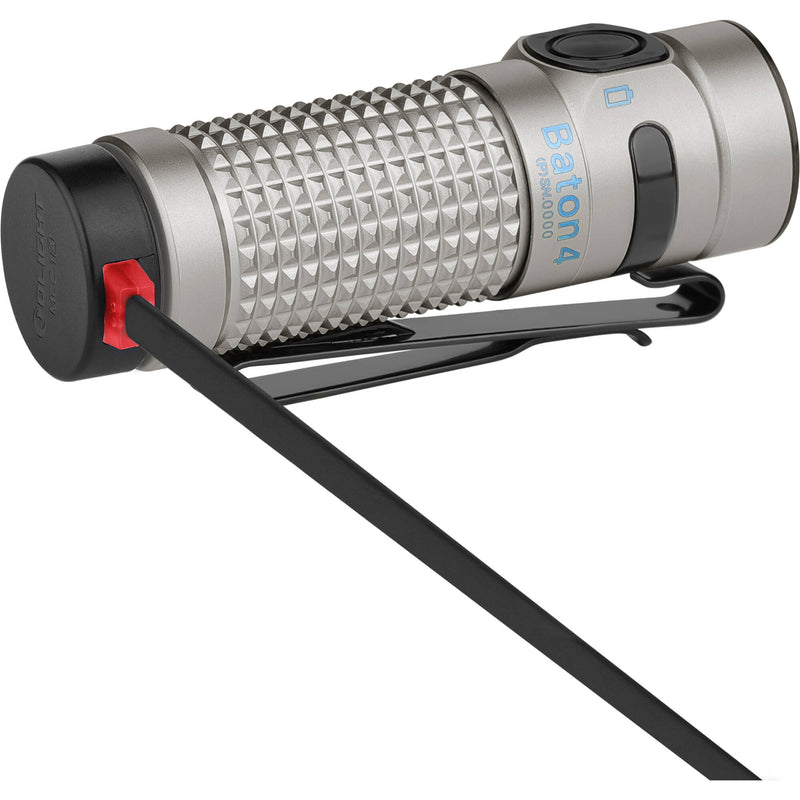 Olight Baton 4 Premium Edition LED Flashlight (Titanium)