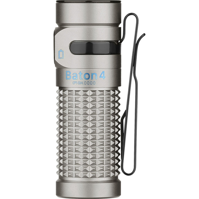 Olight Baton 4 Premium Edition LED Flashlight (Titanium)