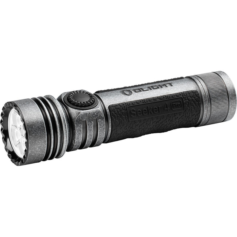 Olight Seeker 4 Pro Rechargeable LED Flashlight (Cool White LED, Silver-Plated Bronze)