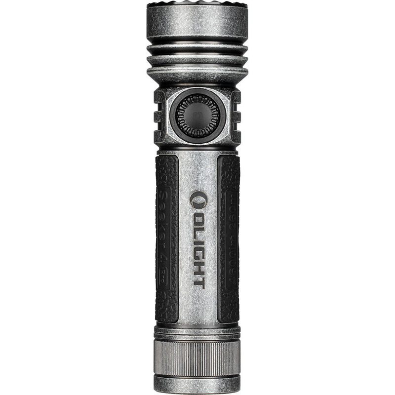 Olight Seeker 4 Pro Rechargeable LED Flashlight (Cool White LED, Silver-Plated Bronze)