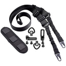 MUTINY Black Camera Strap Bundle with D-Loop Swivels & Bolt-On QD/NS Black Mounts