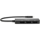 Rocstor USB-C to Triple 4K DisplayPort Adapter (Black)