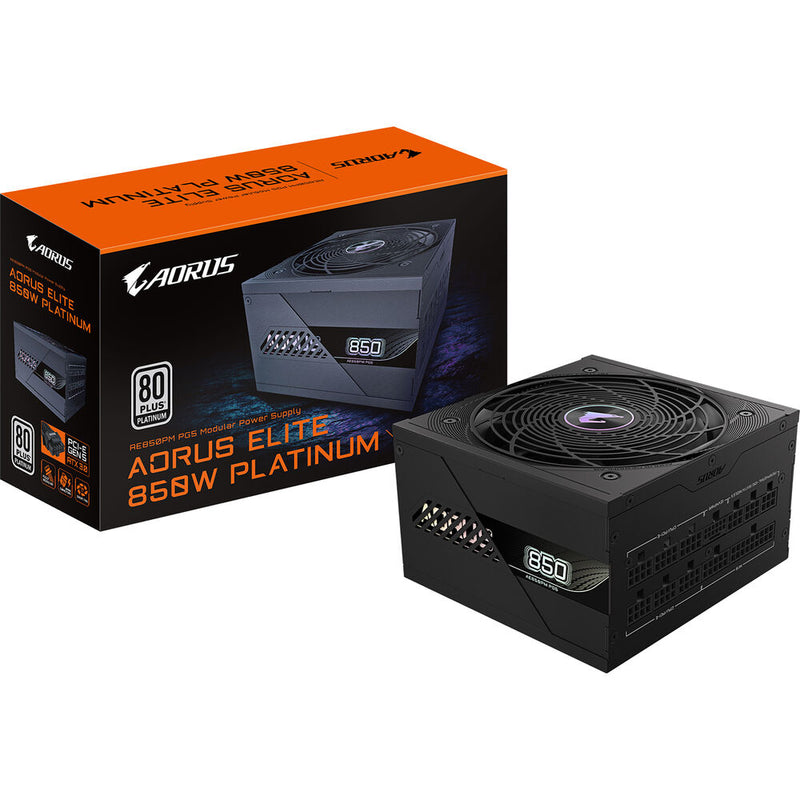 Gigabyte AORUS ELITE 850W 80 PLUS Platinum Modular ATX Power Supply (Black)